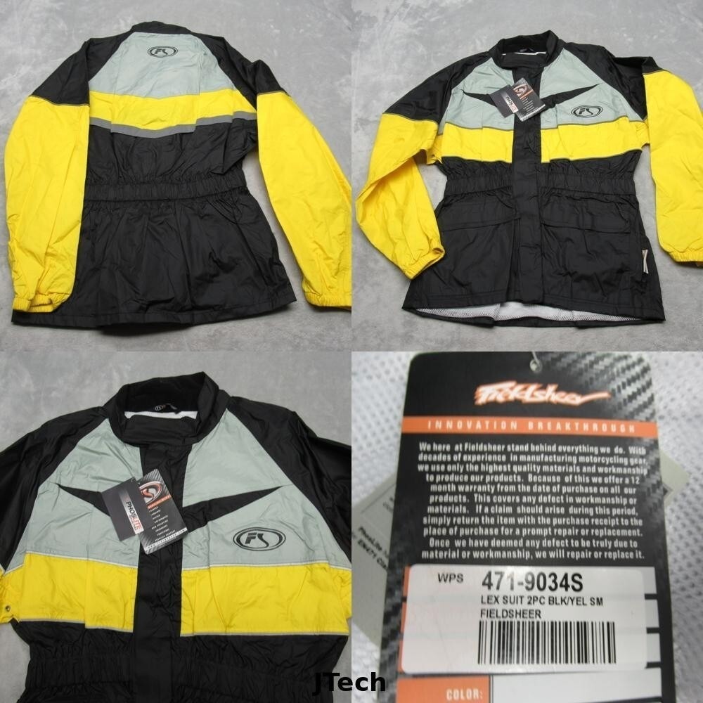 Fieldsheer Lex Suit Jacket Mens Small Yellow Motorcycle High Visibility NWD